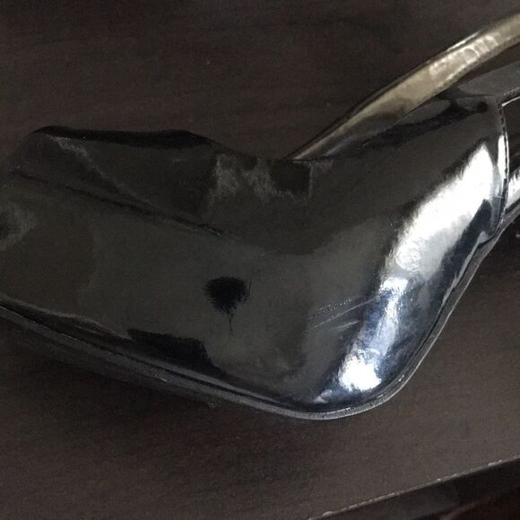 Carlos patent leather peep toe heels 5M - Picture 6 of 7